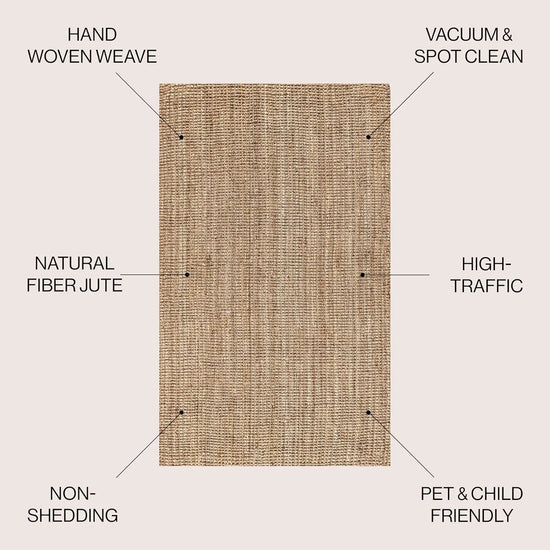 Hand Woven Chunky Jute Natural Indoor Outdoor