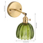 Wall Sconces with Cute Green Tulip Glass Lampshade
