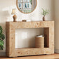 47.2" Burlwood Console Table, Narrow Entryway / Sofa Table