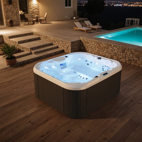 25-Jet Outdoor Hot Tub With Intelligent Control and Water Purification