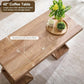 Modern Coffee Table, 48" Twisted Base Natural
