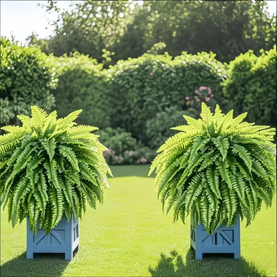 Elegant Boston fern decor; 2 pcs of high-end artificial plants, Indoor/outdoor