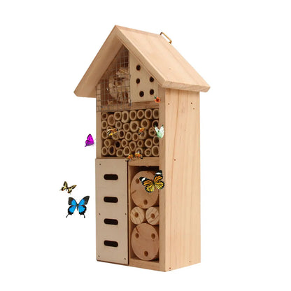 Wooden Insect Hotel Natural Nesting Habitat
