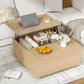 Wooden Lift Top Coffee Table with Storage,