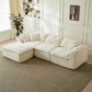 109" Modern Cloud L-Shaped 3-Seater Oversized Deep Seat Chenille Fabric