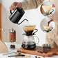 Pour Over Coffee Maker Set 6-Piece Set with Coffee Grinder Ceramic Drip Kettle, Filters