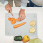 2 PCS Clear Tempered Glass Cutting Board Set, Heat Resistant with Non-Slip Feet, 12x16" & 12x8"