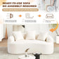 65" Curved Loveseat Sectional Sofa, Modern Plush Chenille Cloud Couch with 3 Pillows,