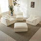 109" Modern Cloud L-Shaped 3-Seater Oversized Deep Seat Chenille Fabric