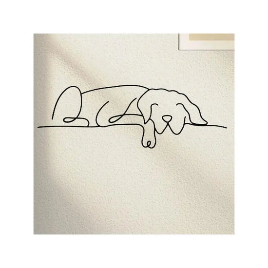 Minimalist Metal Dog Wall Art