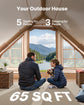 Inflatable Tent Easy Setup with Hand Pump,  Stove Jack, Storage Bag