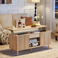 Fluted Lift Top Coffee Table with Hidden Storage