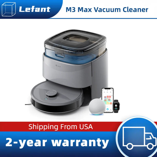 Robot Vacuum and Mop, 20000Pa Suction, Anti-Tangle Brushes, Dual Spinning Mop,