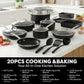 20-Piece Non-Stick Cookware Set with Pans, Bakeware & Utensils, Oven/Dishwasher Safe