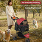Pet Stroller For Small Medium Cats Dogs 3 Wheels Foldable with Breathable Mesh
