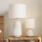 Set of 2 Tall White Ceramic Table Lamps  22 Inches