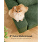 Green 3-Seater Linen Fabric Couch with Deep Cushions, Removable Washable Covers
