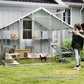 Extra Large Outdoor Cat Enclosure with Waterproof Cover 2 Resting Boxes 7 Jumping Platforms