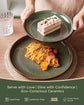 Stoneware Dinnerware Sets Service for 4, 12 pcs Reactive Glaze Plates and Bowls Sets, Handmade Ceramic