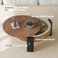 Round Coffee Table with Hidden Storage