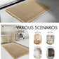 Waffle Weave Bathroom Mat, Super Absorbent Non-Slip Bath Mat with Tassels, Machine Washable, Brown (2 Sizes)