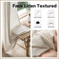 100 Inch Extra Wide Pinch Pleated Curtains, Light Filtering Natural Linen Semi Sheer Curtains 96 Inches Long