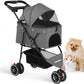 Pet Stroller For Small Medium Cats Dogs 3 Wheels Foldable with Breathable Mesh
