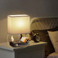 Bedside Table Lamp for Bedroom, Dual Fast USB Charging