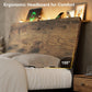 Queen Size Bed Frame with Adjustable LED Lights, Storage Headboard, Charging Ports