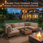 7-Piece Outdoor Sectional Sofa Set with Rattan Seating, Coffee Table