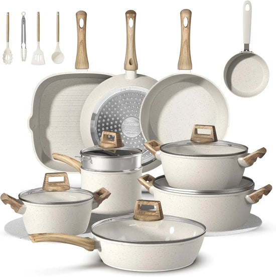 25-Piece Non-Stick Ceramic Cookware Set, Titanium-Reinforced