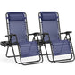 Zero Gravity Set of 2 Portable Recliner Outdoor Adjustable Pillow