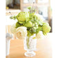 Artificial Peony Bouquets 2 Cream Beige Moss Green Silk Flower Bundles