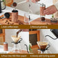 Pour Over Coffee Maker Set 6-Piece Set with Coffee Grinder Ceramic Drip Kettle, Filters