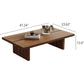Modern Rectangle Coffee Table, Walnut Brown