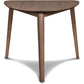 Mid-Century Modern Corner Dining Table Set with 2 Chairs, Walnut Finish, Rubberwood Frame