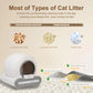 Self-Cleaning Cat Litter Box App Control, ONLY Supports 2.4G WiFi w/Litter Mat