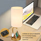 Touch Control USB Table Lamp, 3-Way Dimmable with USB C/A Charging Ports and AC Outlet,