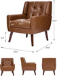 Modern Accent Chair, with Solid Wood Frame & Soft Cushion