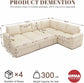 108 Inch Modular Sectional Sofa with Pull Out Bed,