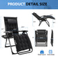 Zero Gravity Cushioned Lounge Chair Outdoor Folding