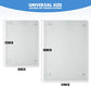 2 PCS Clear Tempered Glass Cutting Board Set, Heat Resistant with Non-Slip Feet, 12x16" & 12x8"