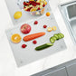 2 PCS Clear Tempered Glass Cutting Board Set, Heat Resistant with Non-Slip Feet, 12x16" & 12x8"