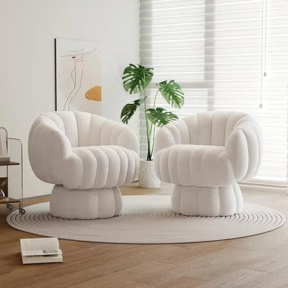 Modern 360 Degree Swivel Accent Sofa Chair Set of 2,Velvet Fabric