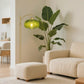 Modern Dimmable Floor Lamp, Mid Century Green Glass with Remote