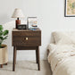 Modern style walnut  bedside table side table two-piece set