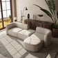 Luxury Modern Curved Back Velvet Sofa, Minimalist Style Modular Sectional