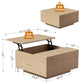 Wooden Lift Top Coffee Table with Storage,