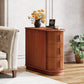 Solid Wood End Table, 3-Drawer Modern Slim