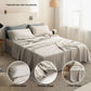 3/4 Pcs 100% Linen Sheet Set Washed Natural French Flax Soft Breathable